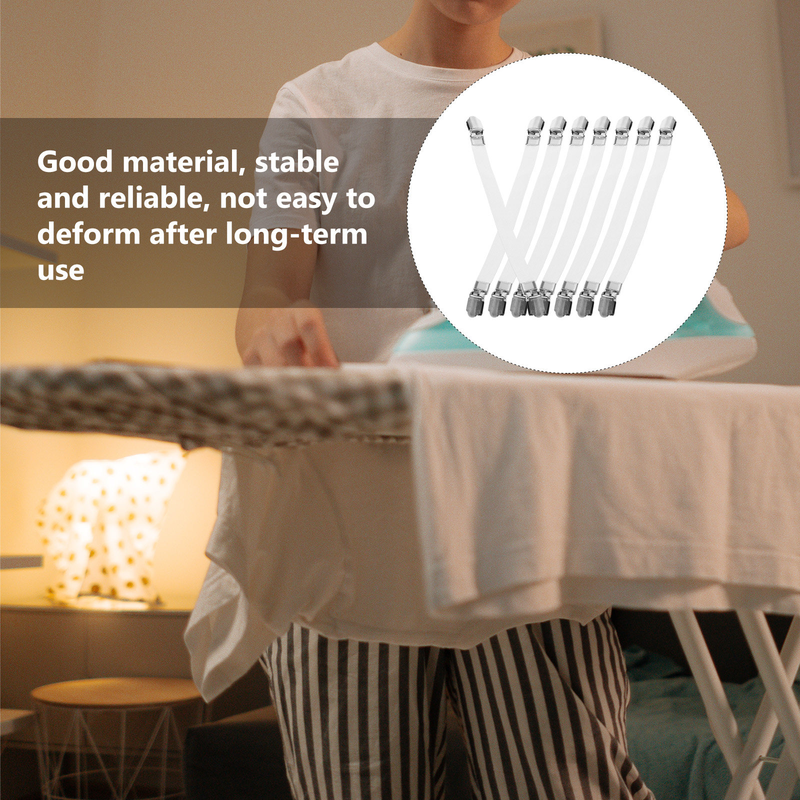 Home Security Youtube - 16Pcs Adjustable Elastic Ironing Board Cover