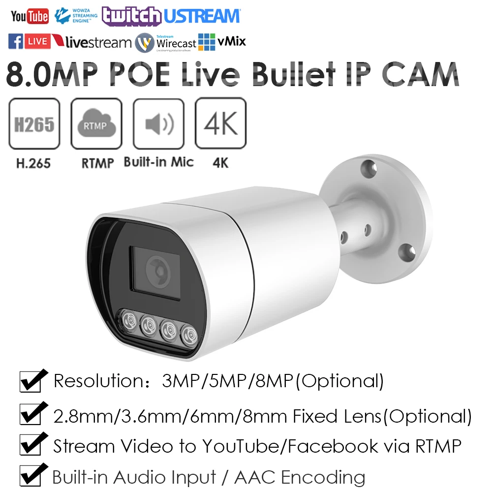 Home Security Youtube - 4K 8MP 5MP POE IP Camera