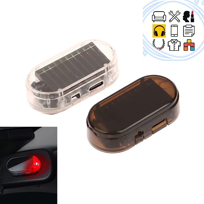 Solar Security Light - LED Flashing Lights Car Fake Security