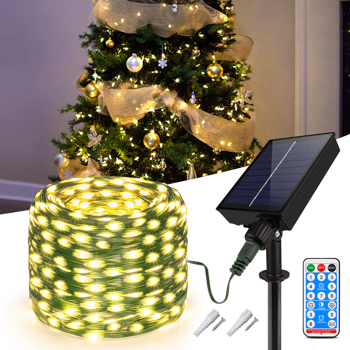 100M 50M Outdoor Solar Festoon – обзор и цена Solar Security Light