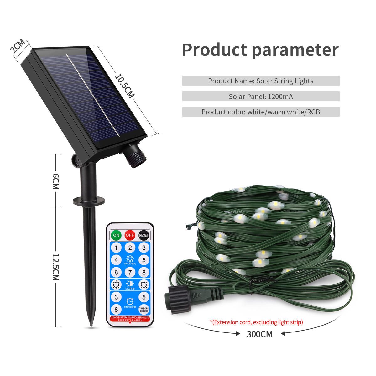 100M 50M Outdoor Solar Festoon – обзор и цена Solar Security Light