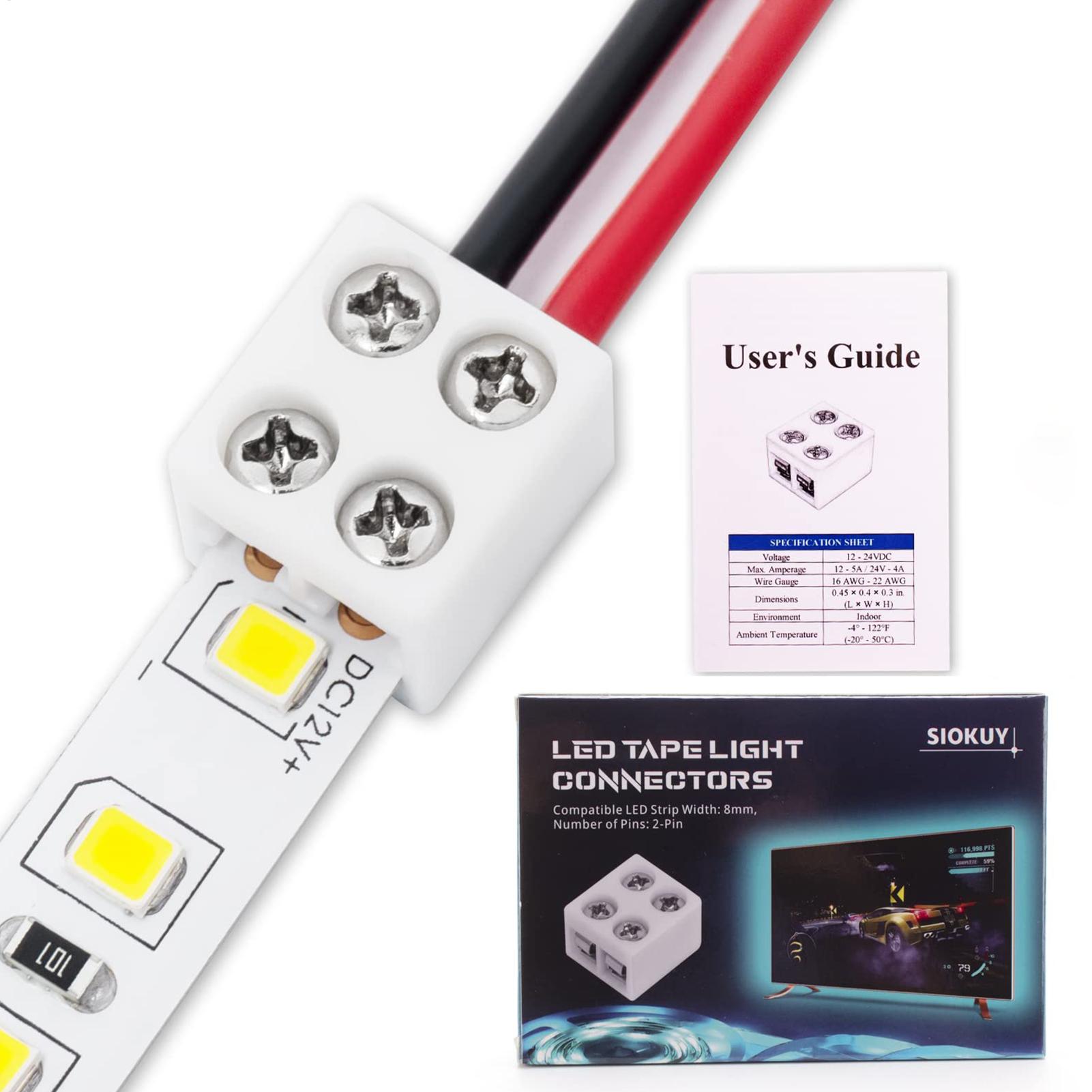 LED strip connectors 8mm solde – обзор и цена Home Security Providers