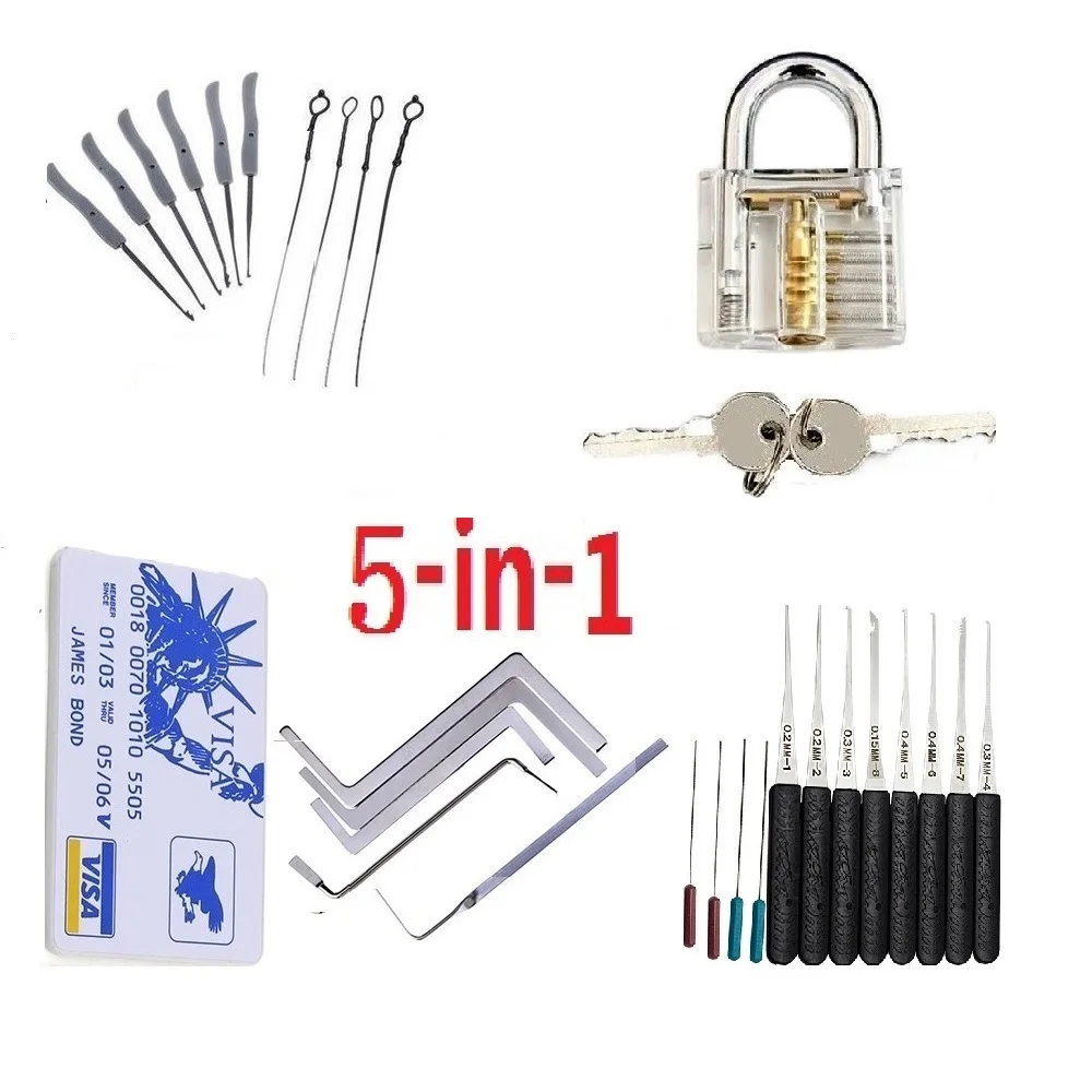 5IN1 Broken lock take out tool – обзор и цена Lock Picking Set