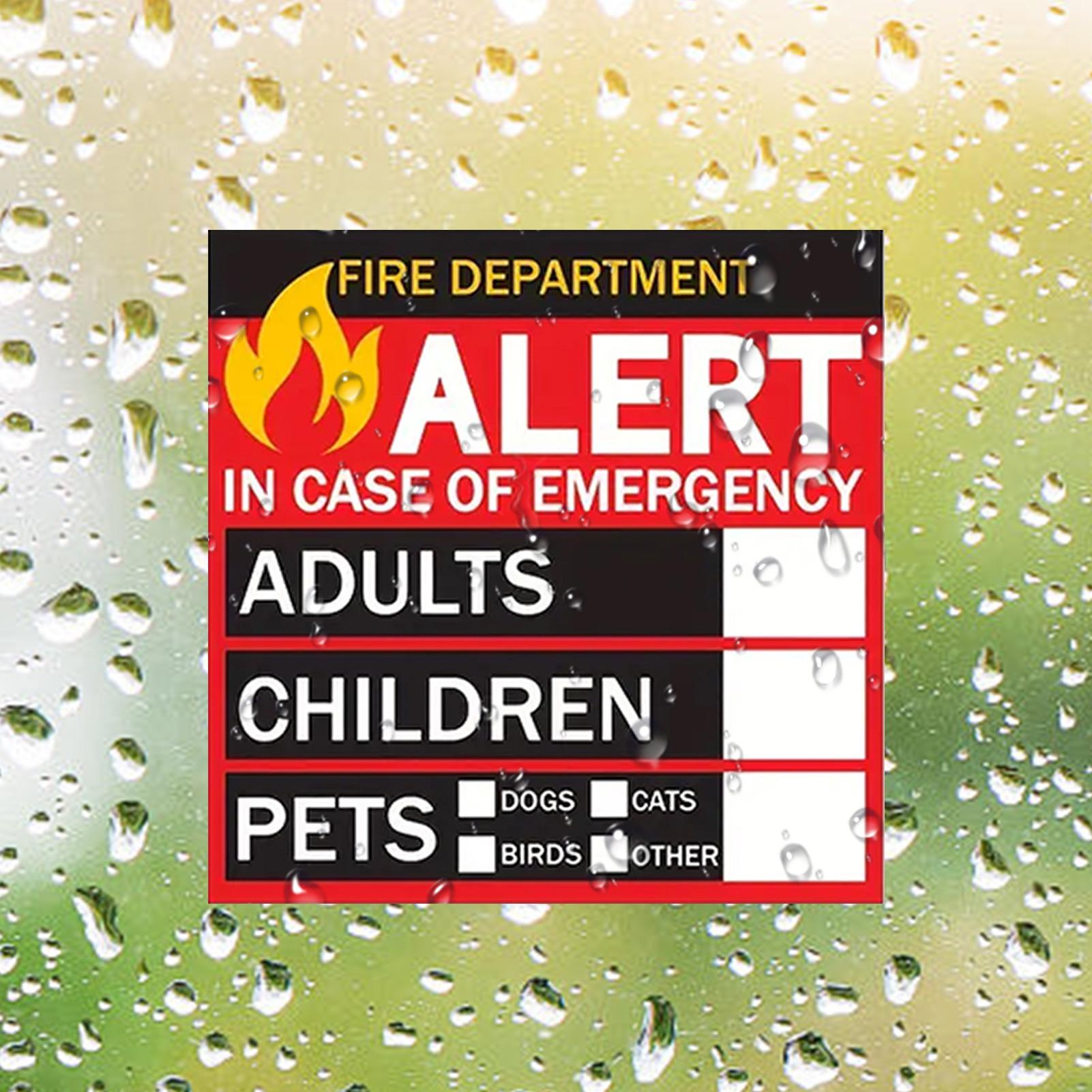 Fire Pet Alert Sticker Rain-Pr – обзор и цена Home Security Department Us