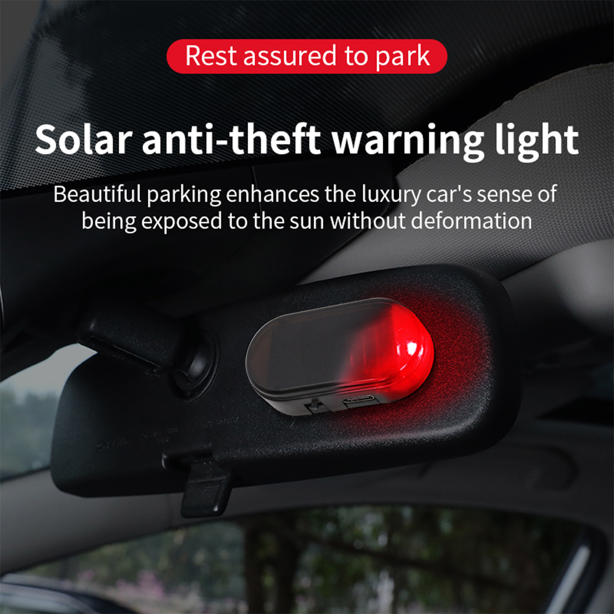 Car Mini LED Solar Warning Lig – обзор и цена Solar Security Light