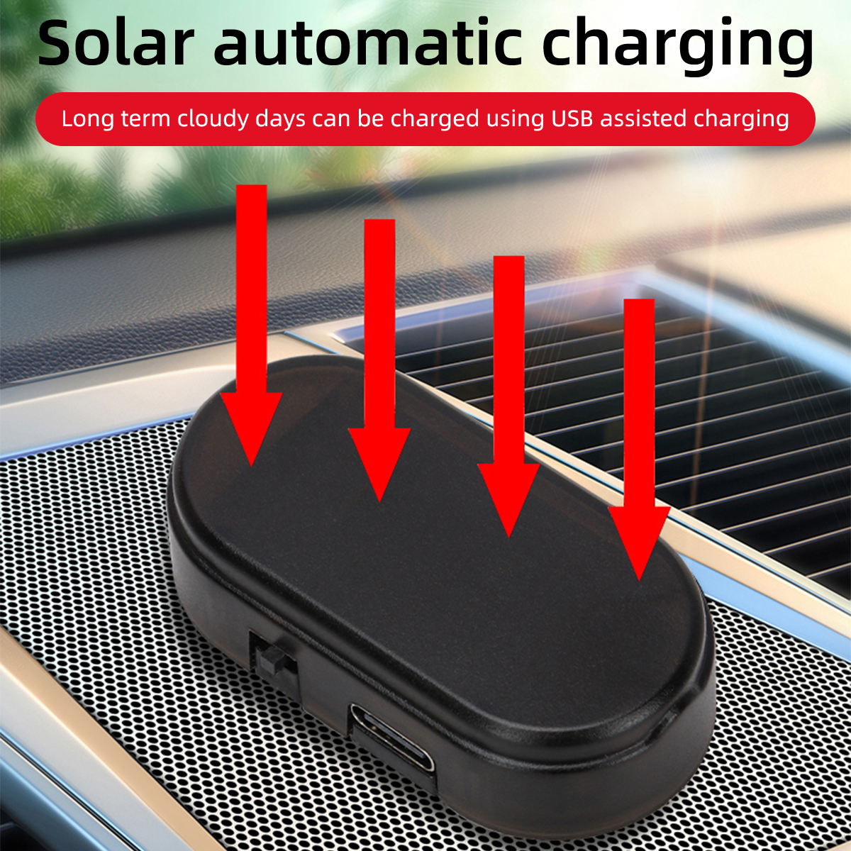 Car Mini LED Solar Warning Lig – обзор и цена Solar Security Light
