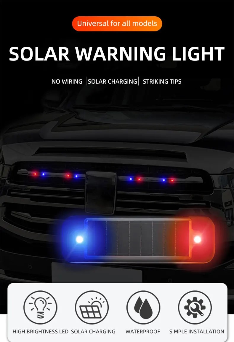 LED Solar Power Car Warning Li – обзор и цена Solar Security Light