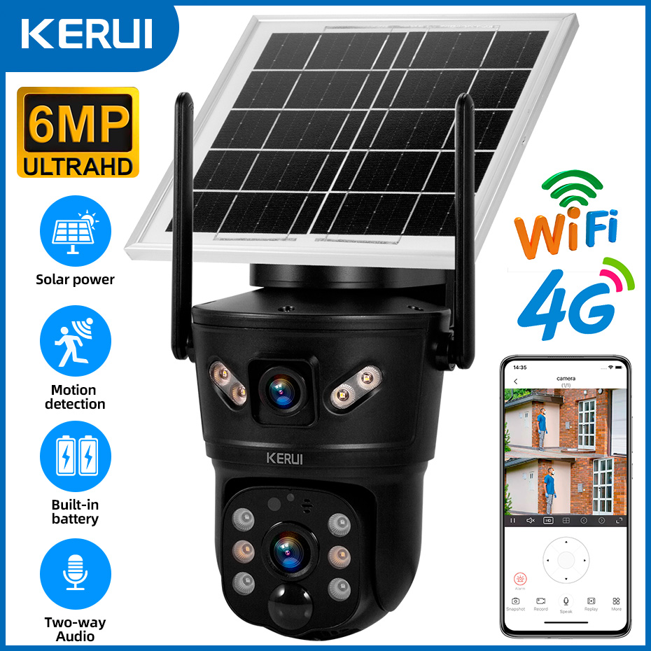 KERUI Outdoor 6MP Solar Camera – обзор и цена Home Security Video