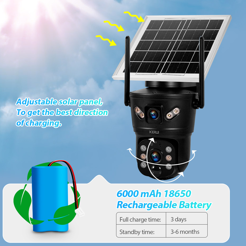 KERUI Outdoor 6MP Solar Camera – обзор и цена Home Security Video