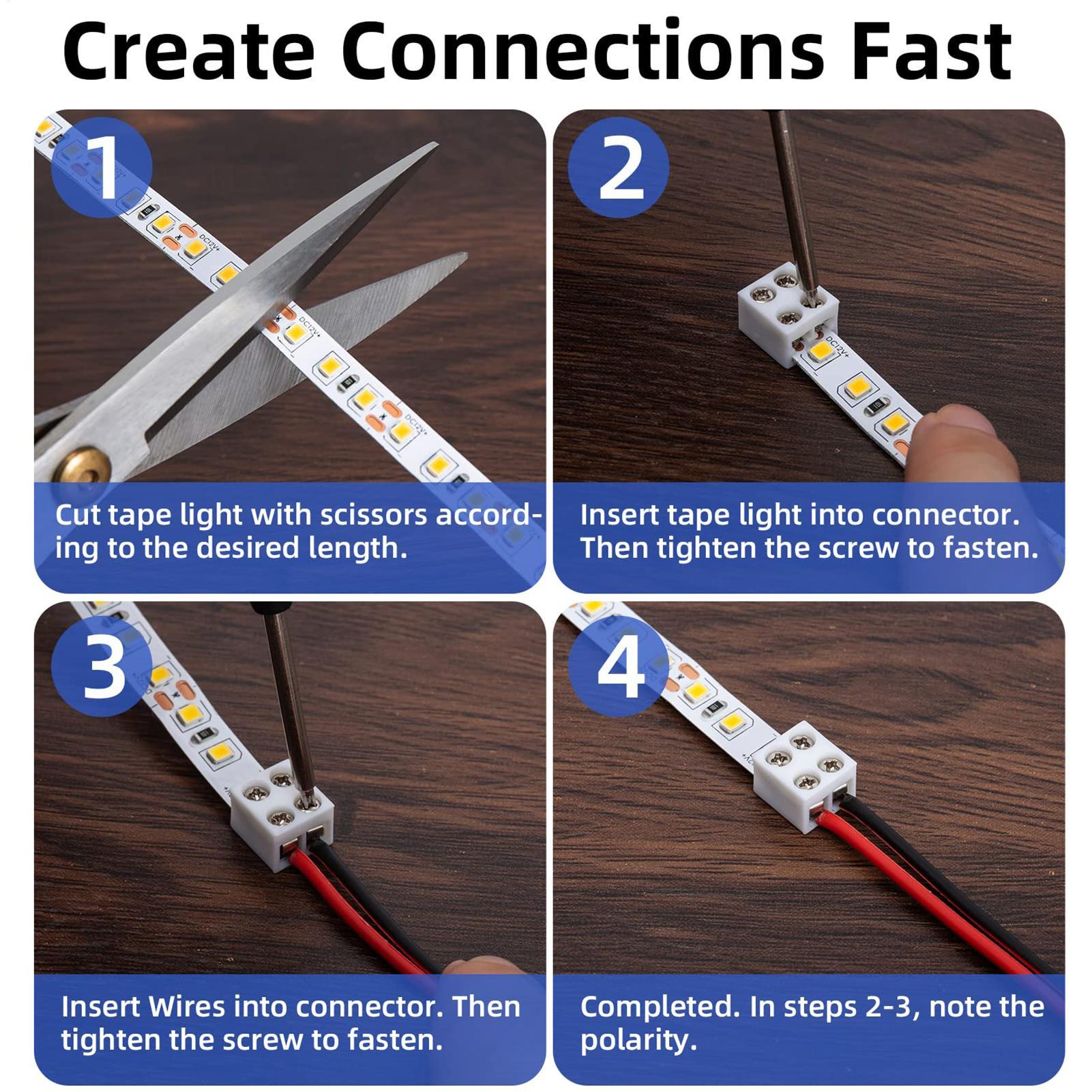 LED strip connectors 8mm solde – обзор и цена Home Security Providers