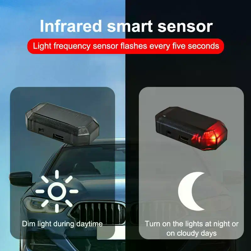 Car Mini LED Solar Power Warni – обзор и цена Solar Security Light