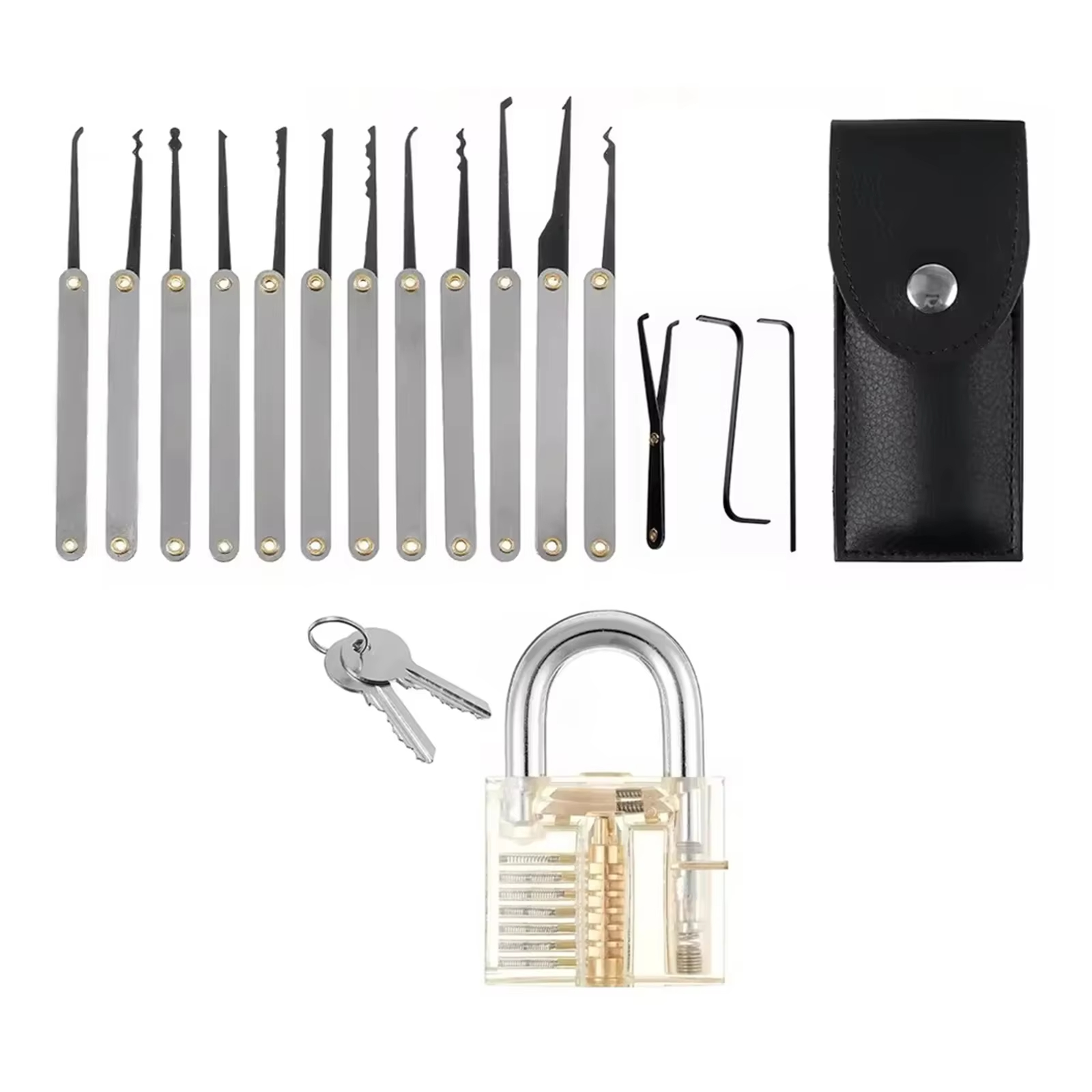 15pcs Kit Multi functional Too – обзор и цена Lock Picking Set